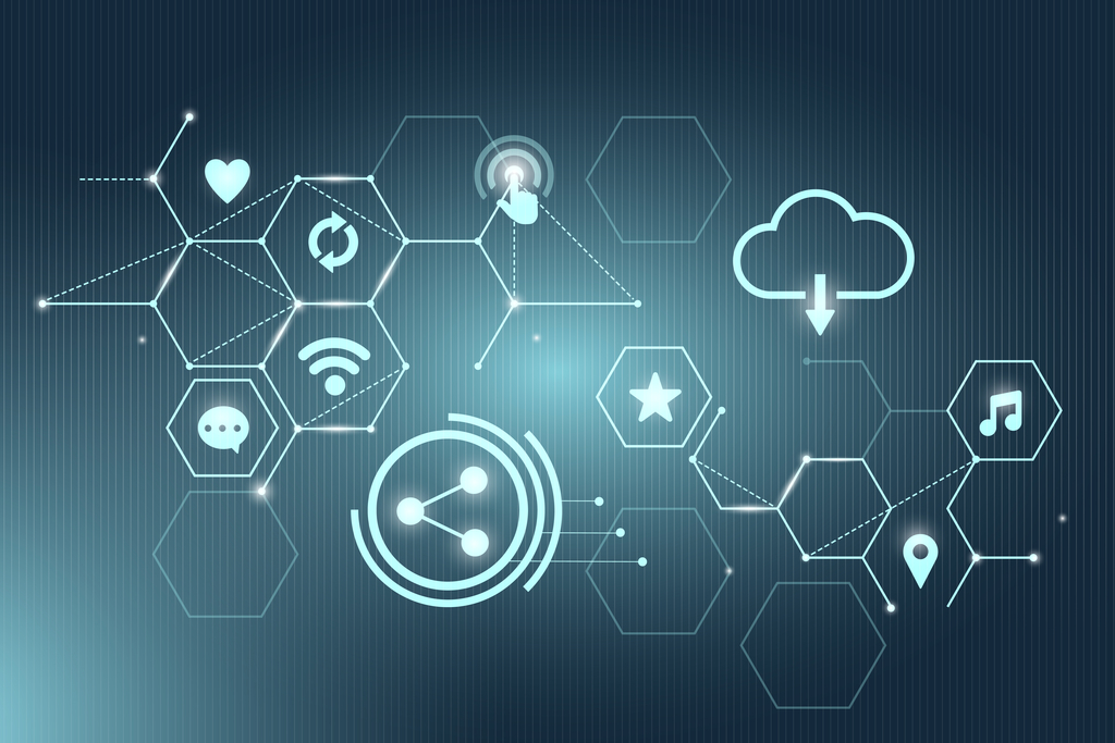 Webhosting: Cloud symbols diagram