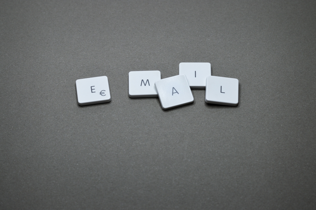 Webhosting: Cubes showing the word email